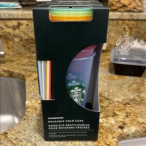 Starbucks Colorful Reusable Cold Cups Set
